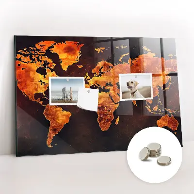 World map magnetic board