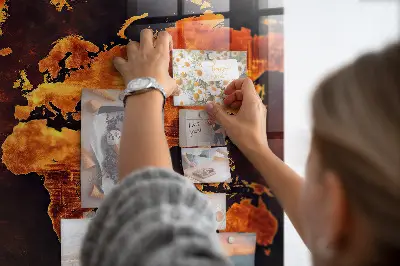 World map magnetic board