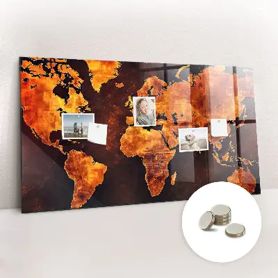 World map magnetic board