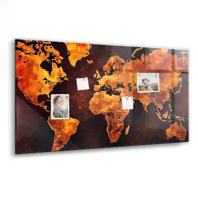 World map magnetic board