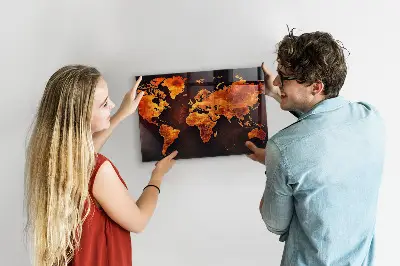 World map magnetic board
