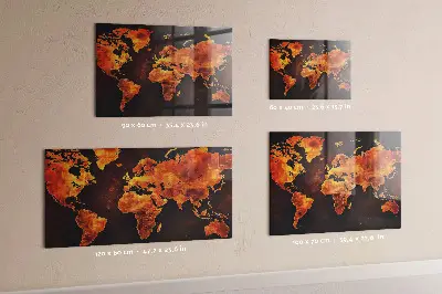 World map magnetic board