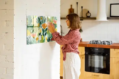 Watercolor Flowers Magnetic Board