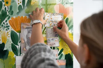 Watercolor Flowers Magnetic Board