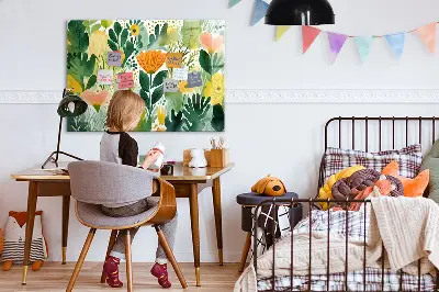 Watercolor Flowers Magnetic Board
