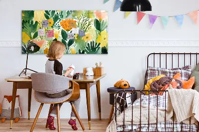 Watercolor Flowers Magnetic Board
