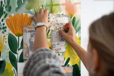 Watercolor Flowers Magnetic Board