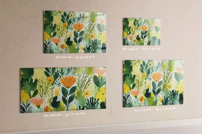 Watercolor Flowers Magnetic Board