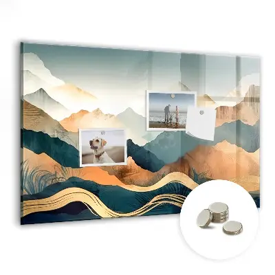 Mountain landscape magnetic board