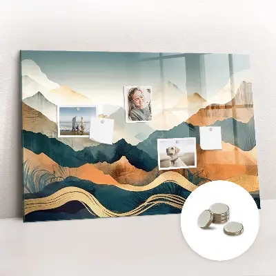 Mountain landscape magnetic board