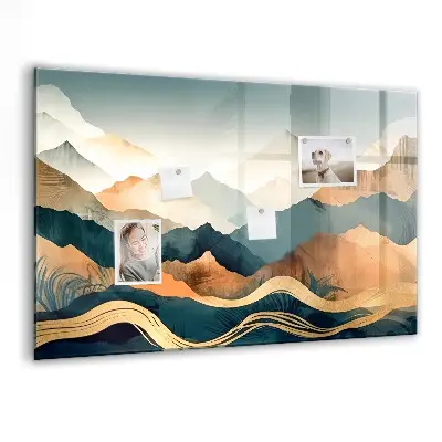 Mountain landscape magnetic board
