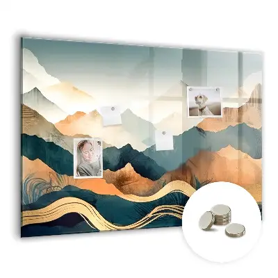 Mountain landscape magnetic board