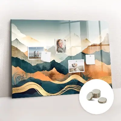 Mountain landscape magnetic board