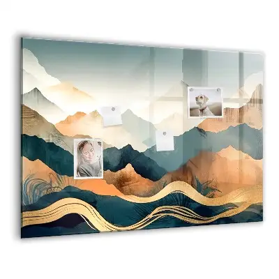 Mountain landscape magnetic board