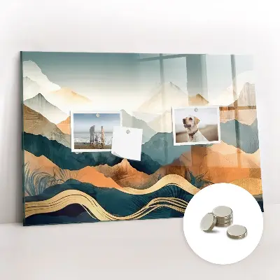 Mountain landscape magnetic board