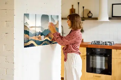 Mountain landscape magnetic board
