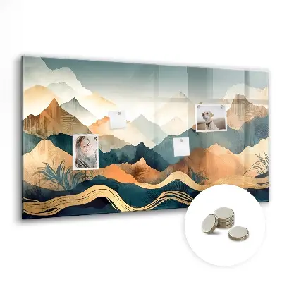 Mountain landscape magnetic board