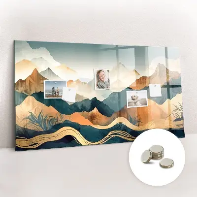 Mountain landscape magnetic board