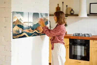 Mountain landscape magnetic board