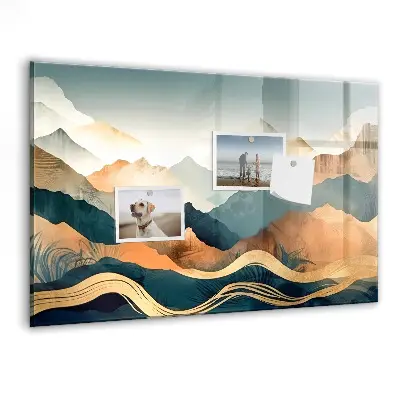 Mountain landscape magnetic board