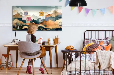 Mountain landscape magnetic board