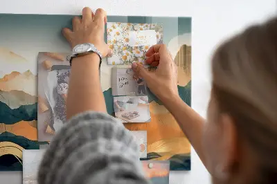 Mountain landscape magnetic board