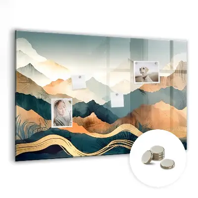 Mountain landscape magnetic board