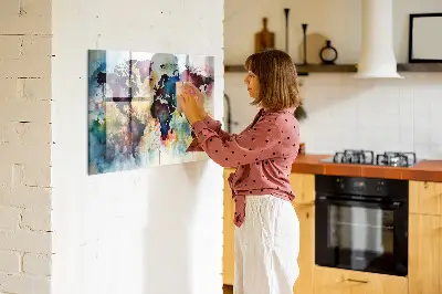 Magnetic Watercolor Map Wall Board