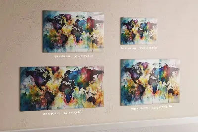 Magnetic Watercolor Map Wall Board