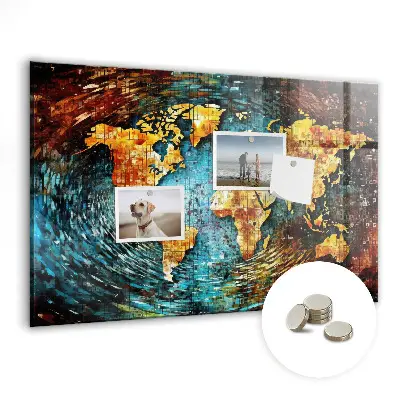 A World of Chaos magnetic wall board