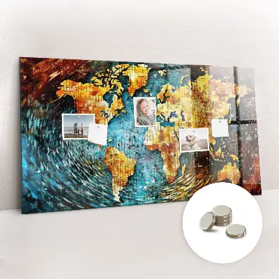 A World of Chaos magnetic wall board