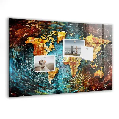 A World of Chaos magnetic wall board
