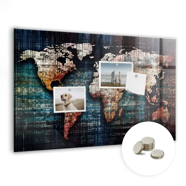 Linear map magnet board