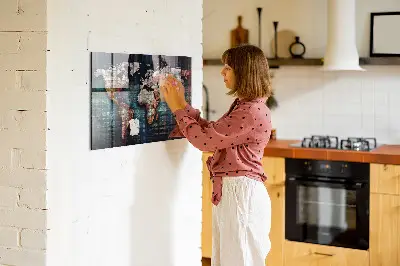Linear map magnet board