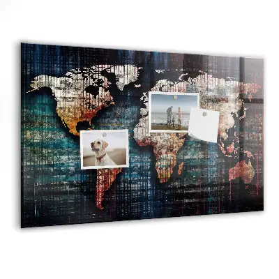 Linear map magnet board