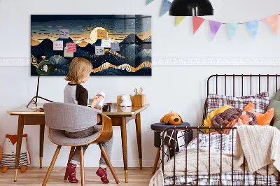 Magnetic Sunset Landscape Wall Board