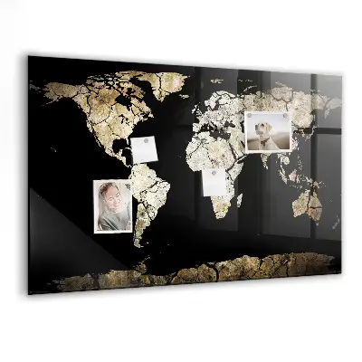 Magnetic world map wall board
