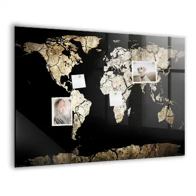 Magnetic world map wall board