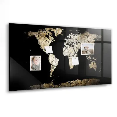 Magnetic world map wall board