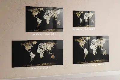 Magnetic world map wall board