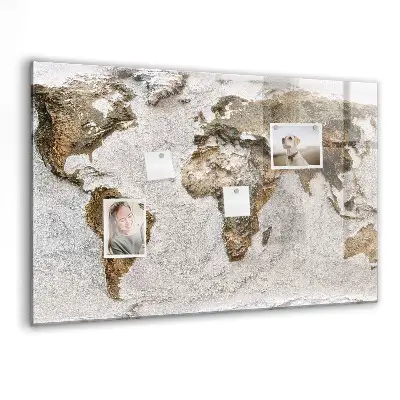 Old World Map Magnetic Board