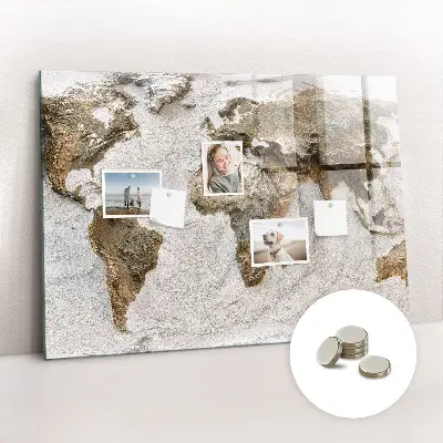 Old World Map Magnetic Board