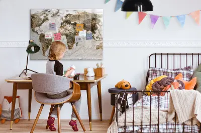 Old World Map Magnetic Board