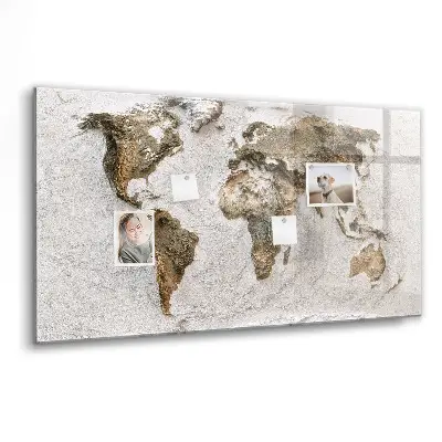 Old World Map Magnetic Board