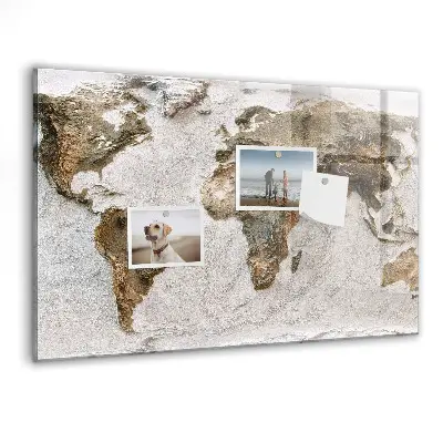 Old World Map Magnetic Board