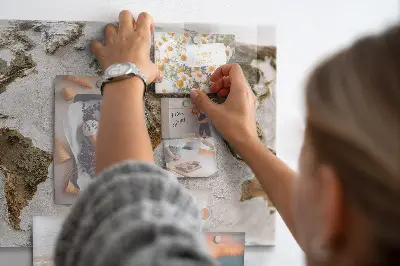 Old World Map Magnetic Board
