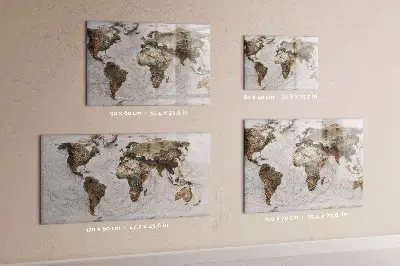 Old World Map Magnetic Board