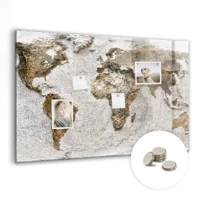 Old World Map Magnetic Board