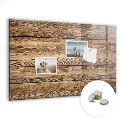 Magnetic glass dry erase board with wooden frame