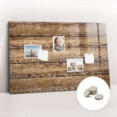Magnetic glass dry erase board with wooden frame